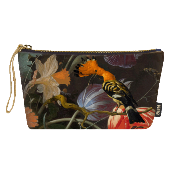 Etui hopvogel en bloemen